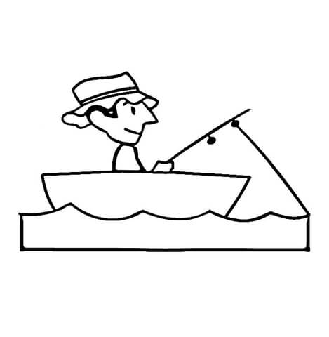 Fishing Boat Coloring Page